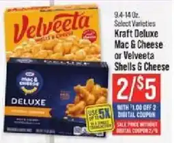 IGA Kraft Deluxe Mac & Cheese or Velveeta Shells & Cheese offer