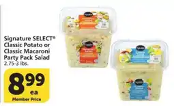 Vons Signature select classic potato or classic macaroni party pack salad offer