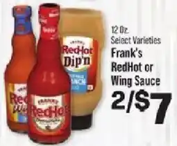 IGA Frank's RedHot or Wing Sauce offer