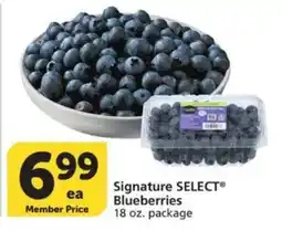 Vons Signature select blueberries offer