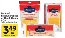 Vons Lucerne sliced, shredded or chunk cheese offer