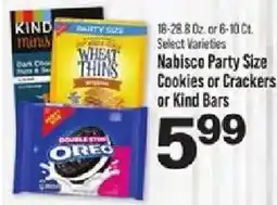 IGA Nabisco party size cookies or crackers or kind bars offer