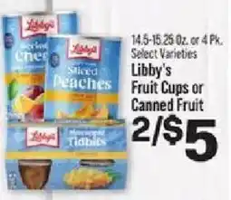IGA Libby's fruit cups or canned fruits offer