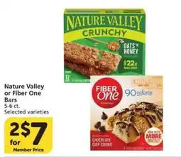 Vons Nature Valley or Fiber One Bars offer