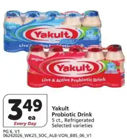 Vons Yakult Probiotic Drink offer