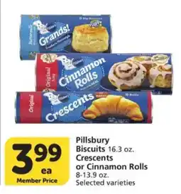 Vons Pillsbury biscuits crescents or cinnamon rolls offer