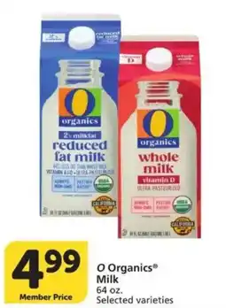 Vons O Organics Milk offer