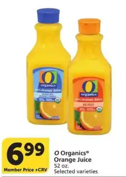 Vons O Organics Orange Juice offer