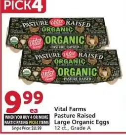 Vons Vital Farms Pasture Raised Large Organic Eggs offer