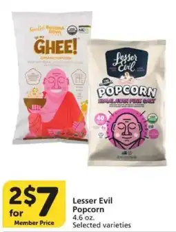 Vons Lesser Evil Popcorn offer