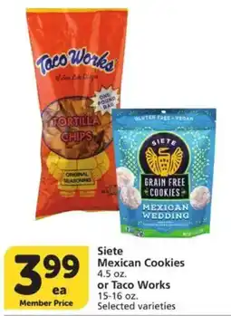 Vons Siete mexican cookies or taco works offer