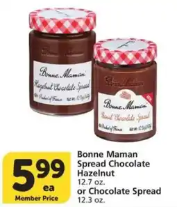 Vons Bonne maman spread chocolate hazelnut or chocolate spread offer