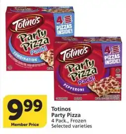 Vons Totinos Party Pizza offer