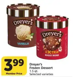 Vons Dreyer's Frozen Dessert offer