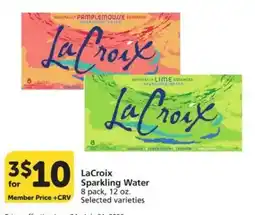 Vons LaCroix Sparkling Water offer