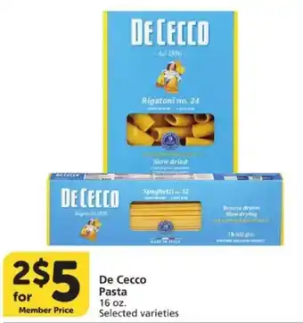 Vons De Cecco Pasta offer