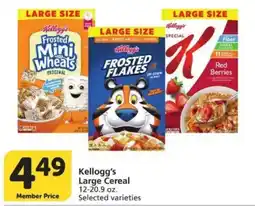 Vons Kellogg's Large Cereal offer