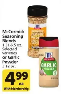 Vons McCormick Seasoning Blends or Garlic Powder offer