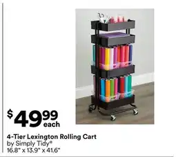 Michaels 4-Tier Lexington Rolling Cart by Simply Tidy offer
