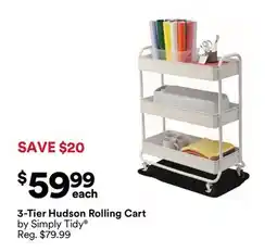 Michaels 3-Tier Hudson Rolling Cart by Simply Tidy offer