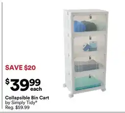 Michaels Collapsible Bin Cart by Simply Tidy offer
