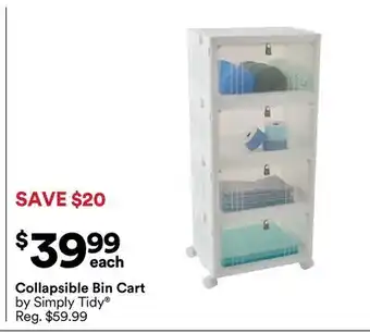 Michaels Collapsible Bin Cart by Simply Tidy offer