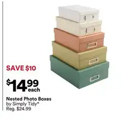 Michaels Nested Photo Boxes by Simply Tidy offer