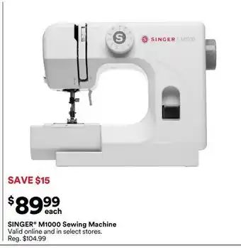 Michaels SInGeR M1000 Sewing Machine offer