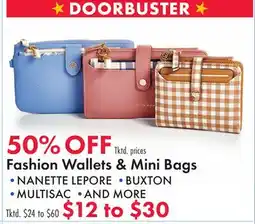 Boscov's Fashion Wallets & Mini Bags offer