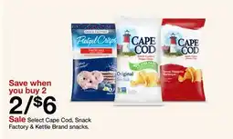Target Select Cape Cod, Snack Factory & Kettle Brand snacks offer