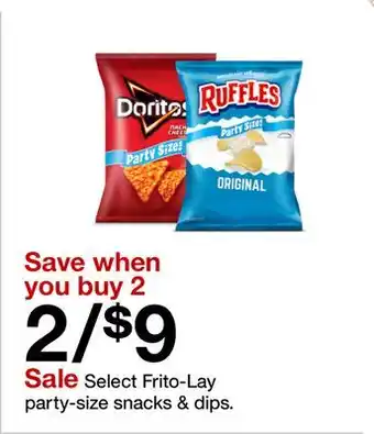 Target Select Frito-Lay party-size snacks & dips offer