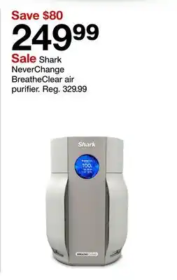 Target Shark NeverChange BreatheClear air purifier offer