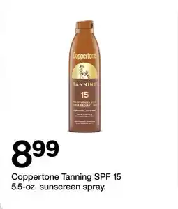 Target Coppertone Tanning SPF 15 offer