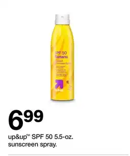 Target up&up SPF 50 5.5-oz. sunscreen spray offer