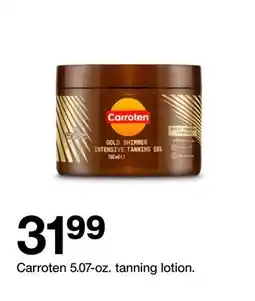 Target Carroten 5.07-oz. tanning lotion offer