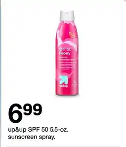 Target up&up SPF 50 5.5-oz. sunscreen spray offer