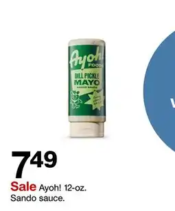 Target Ayoh! 12-oz. Sando sauce offer