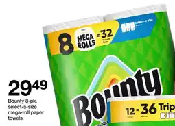Target BOUNTY 8-pk. select-a-size mega-roll paper towels offer