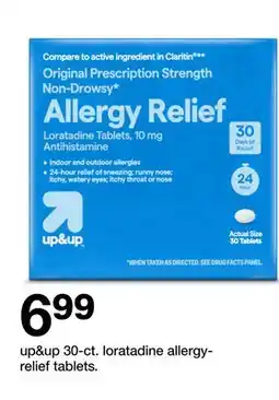 Target up&up 30-ct. loratadine allergy-relief tablets offer