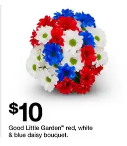 Target Good Little Garden red, white & blue daisy bouquet offer