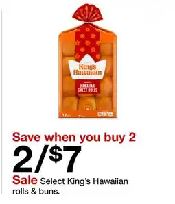 Target Select King's Hawaiian rolls & buns offer
