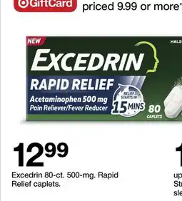 Target Excedrin 80-ct. 500-mg. Rapid Relief caplets offer