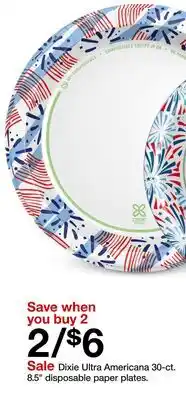Target Dixie Ultra Americana 30-cu. 8.5 disposable paper plates offer