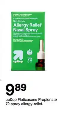 Target up&up Fluticasone Propionate 72-spray allergy-relief offer