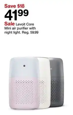 Target Levoit Core Mini air purifier with night light offer