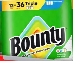 Target Bounty 12-pk. select-a-size triple-roll paper towels offer