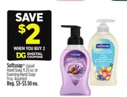 Dollar General Softsoap Liquid Hand Soap 11.25 oz. or Foaming Hand Soap 9 oz offer