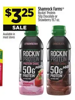 Dollar General Shamrock Farms Rockin' Protein 50g Chocolate or Strawberry 19.7 oz offer