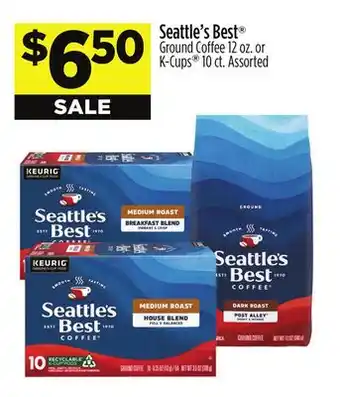 Dollar General Seattle's Best Ground Coffee 12 oz. or K-Cups 10 ct offer