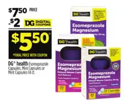 Dollar General DG health Esomeprazole Capsules, Mini Capsules or Mint Capsules offer